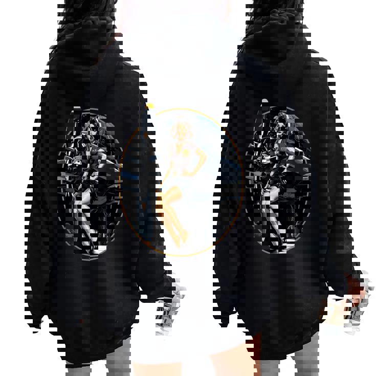 Pinup Girl Warbird 軍用航空機 航空機 レディース オーバーサイズ パーカー バックプリント