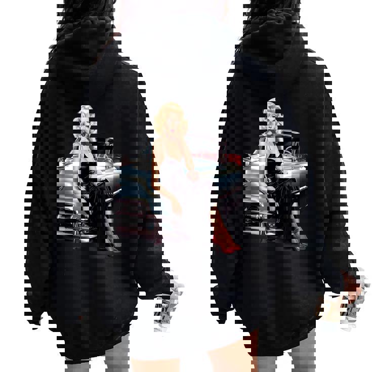 Pinup Girl ビンテージクラシックカー ホットロッド ロカビリー レディース オーバーサイズ パーカー バックプリント