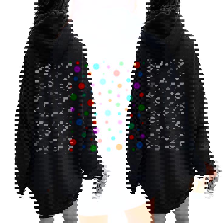 Pois Et Pois Pour Hommes S Enfants À Pois Sweat à capuche oversize pour femme avec imprimé dans le dos