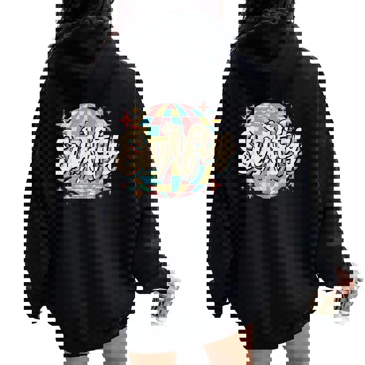 Retro Taylor First Name Personalized N Girls Women Oversized Hoodie Back Print