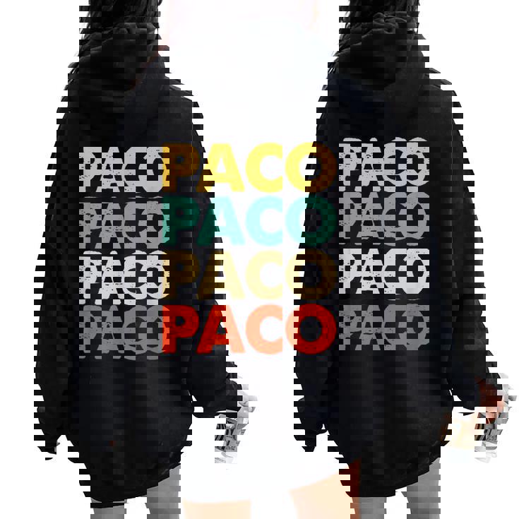 S Y Regalos Para Paco Personalizada Paco Niños Hombre Manga De Doble Puntada Regular Fit Clásico Cuello Crew Women Oversized Hoodie Back Print
