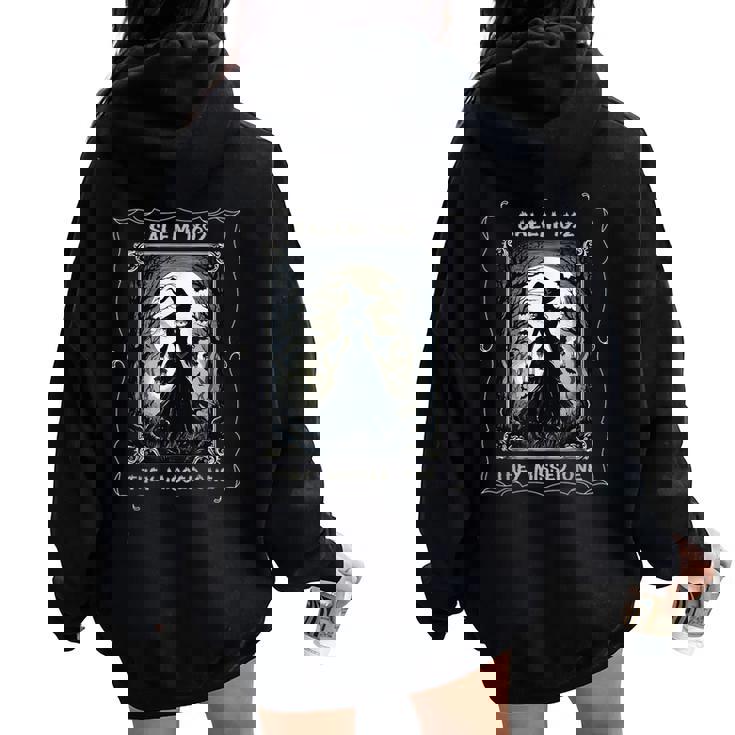 Salem 1692 They Missed One Witch Tarot Card ハロウィンtシャツ レディース オーバーサイズ パーカー バックプリント