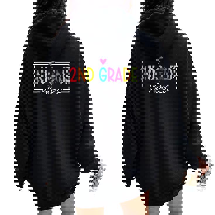 Second Gradeibes 初学期 2年生 先生 レディース オーバーサイズ パーカー バックプリント