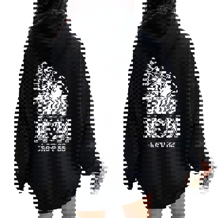 Senior Cheerleader Mom Cheer Class Of 2026 Graduation Women Women Oversized Hoodie Back Print