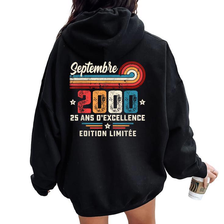 Sweat à Capuche 25 Ans Anniversaire - Né En 2000 - Design Vintage Cassette - Cadeau Original Pour Homme/femme