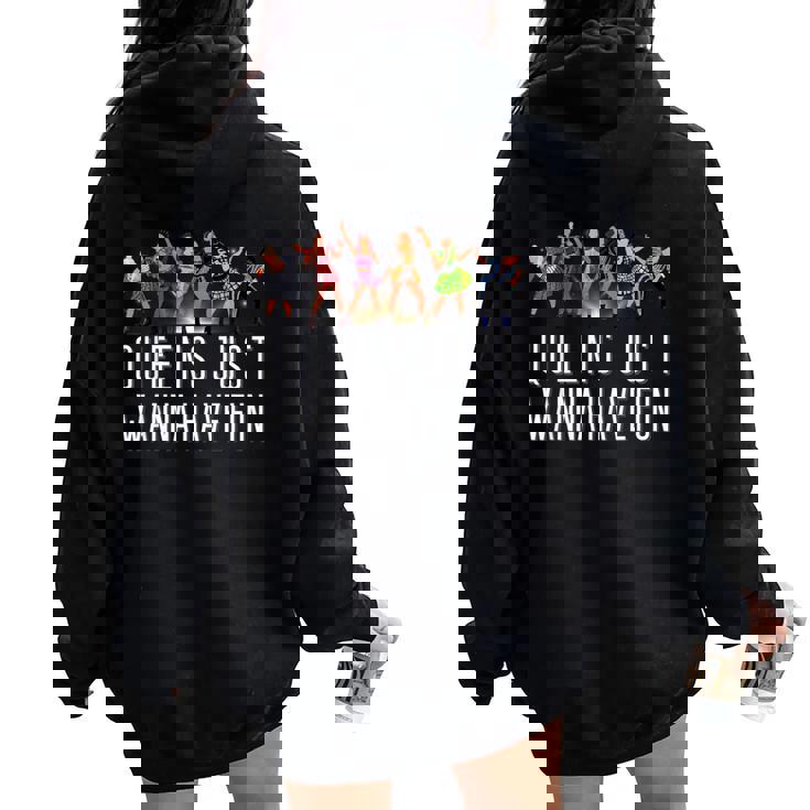 Six Queens Just Wanna Have Fun シアターミュージカル レディース オーバーサイズ パーカー バックプリント Six Queens Just Wanna Have Fun シアターミュージカル レディース オーバーサイズ パーカー バックプリント