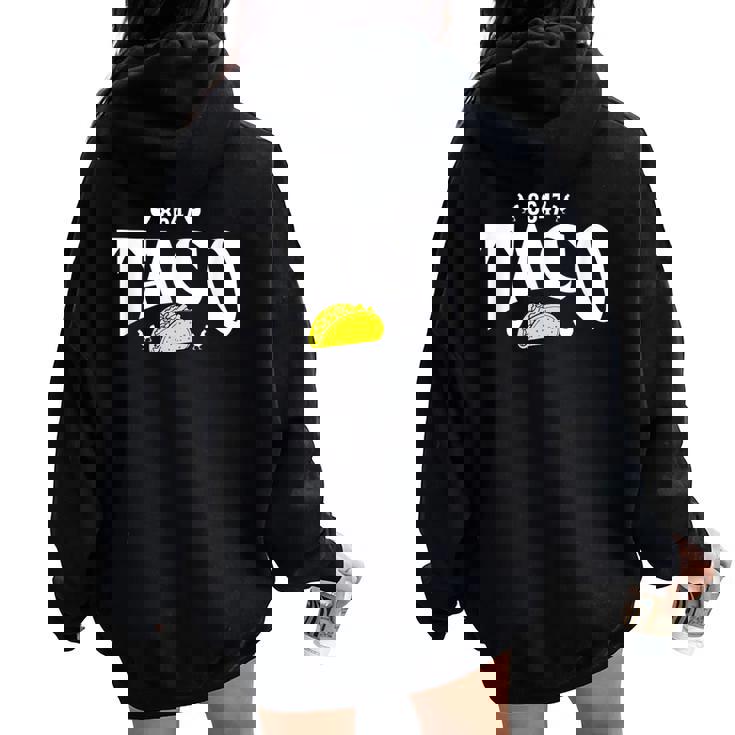 Taco Trump Always Chickens Out 面白いパロディ レディース オーバーサイズ パーカー バックプリント