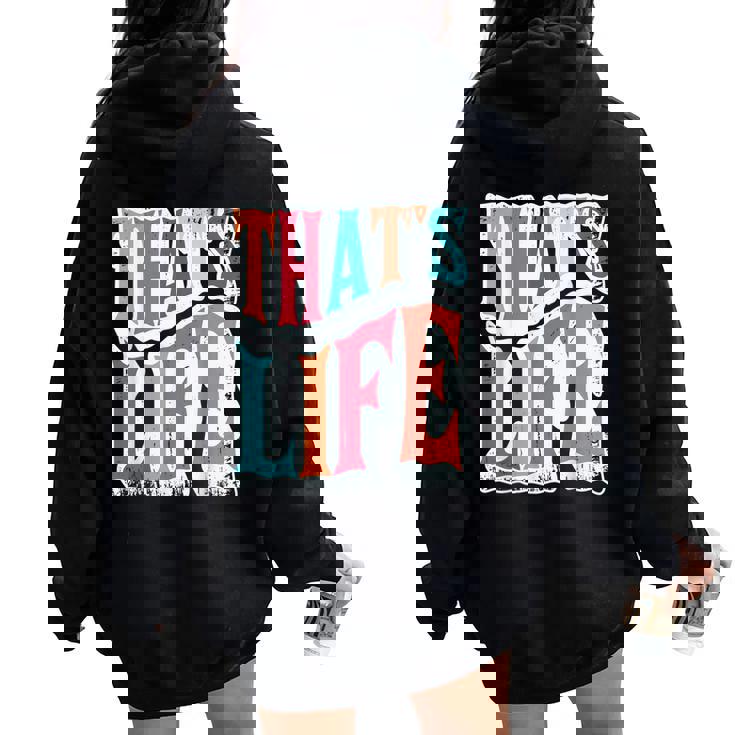 That Is Life Retro Groovyintage レディース オーバーサイズ パーカー バックプリント