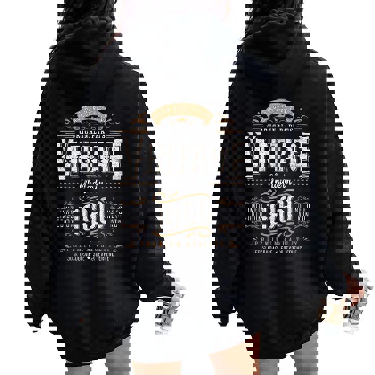 Vintage 1960 65 Regalos De Cumpleaños Es Hombres 65 Años Women Oversized Hoodie Back Print
