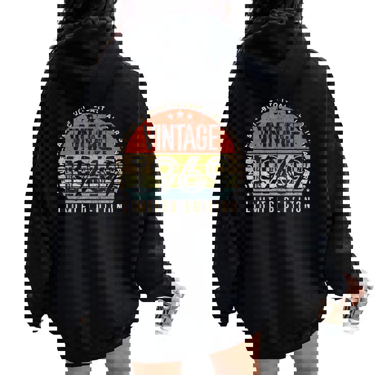 Vintage 1969 Edición Limitada Retro Hecho En 1969 Hombres Es Women Oversized Hoodie Back Print Vintage 1969 Edición Limitada Retro Hecho En 1969 Hombres Es Women Oversized Hoodie Back Print