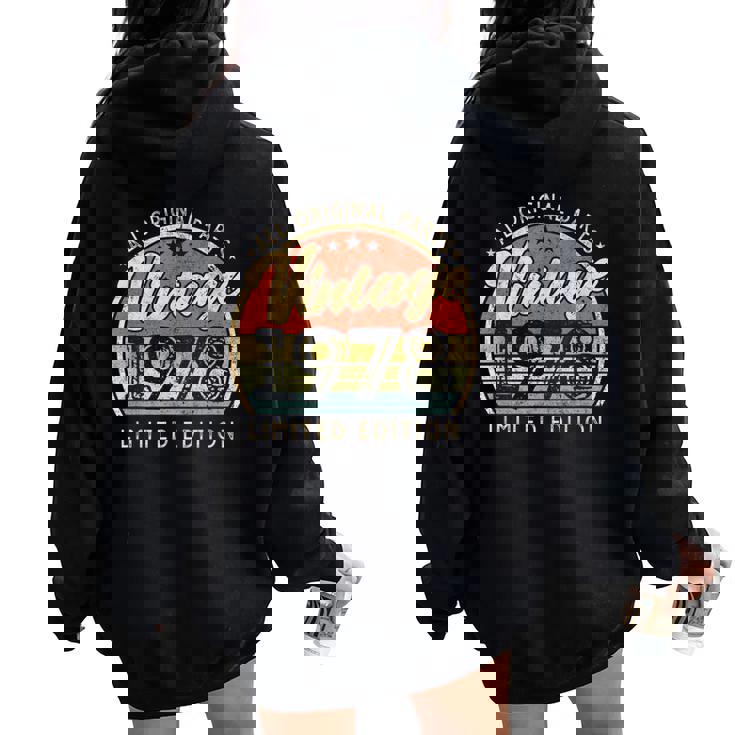 Vintage 1978 Edición Limitada Retro Hecho En 1978 Hombres Es Women Oversized Hoodie Back Print