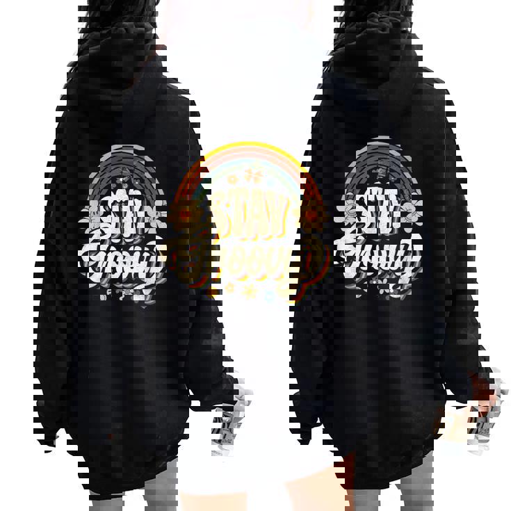 Vintagetay A Groovy 60S 70S Peace Positive Mind ヒッピー レディース オーバーサイズ パーカー バックプリント