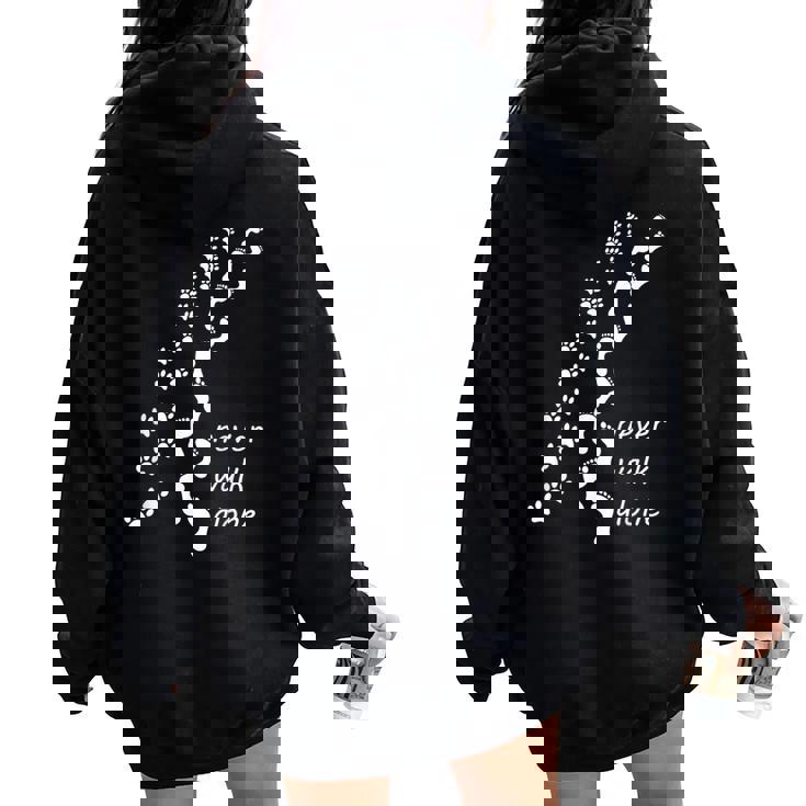 Never Walk Alone Para Dueños De Perros Women Oversized Hoodie Back Print