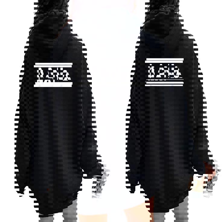 「Nana」ヘボン式「なな」「ナナ」下の名前 ローマ字 名入れ 名乗り ラテン文字 綴り レディース オーバーサイズ パーカー バックプリント