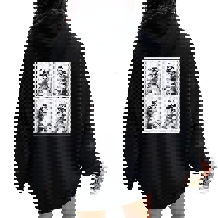 かわいい リスの顔 ペット フォトブース キッズ 若者 男の子 男性 女の子 レディース オーバーサイズ パーカー バックプリント