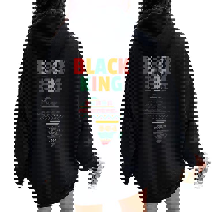 アフリカ大陸アート。男性、女性、アフリカの地図愛好家に。 レディース オーバーサイズ パーカー バックプリント