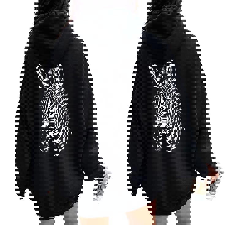 グラフィック ワイルド ゼブラ グラフィック メンズ レディース 男の子 女の子 レディース オーバーサイズ パーカー バックプリント