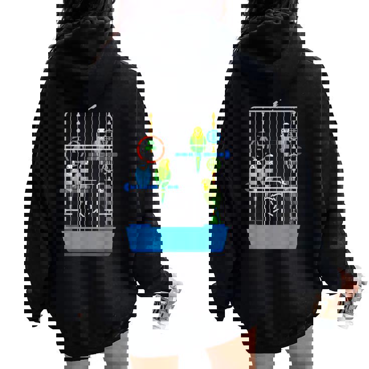 セキセイインコ かわいい 鳥 飼い主 ペット ギフト 女の子 レディース オーバーサイズ パーカー バックプリント