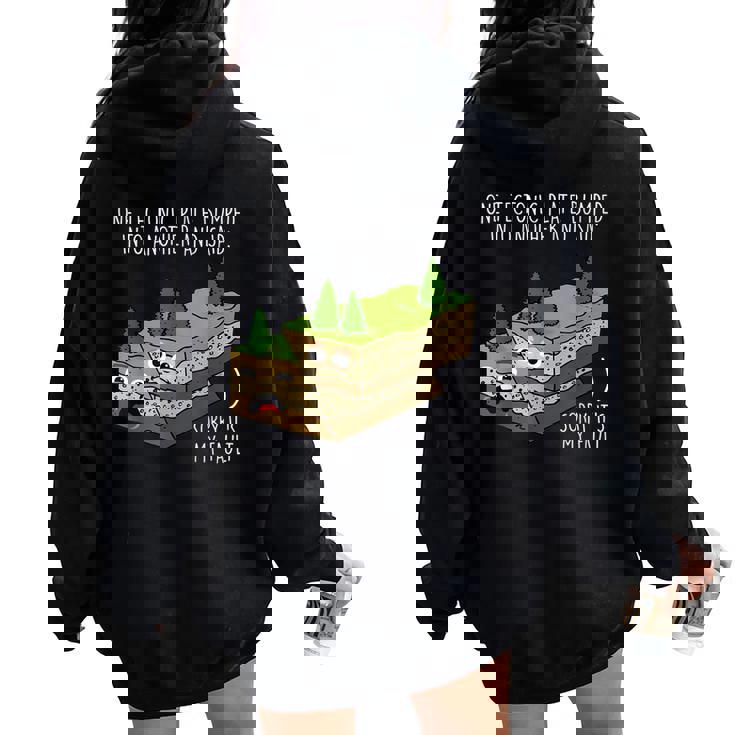 テクトニックプレートorry My Fault Teacher レディース オーバーサイズ パーカー バックプリント