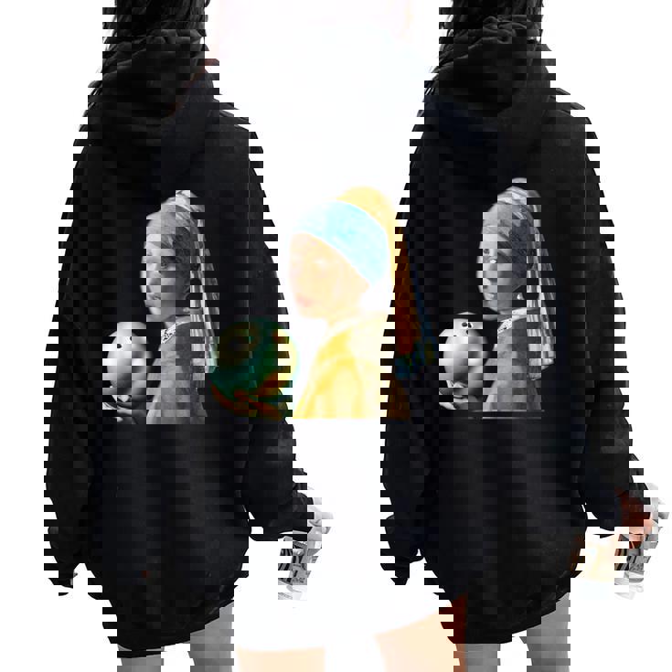 ボーリング 面白いtシャツ フェルメール ボウリング おもしろ ネタ 服 メンズ おもしろグッズ 大人 女性 ボウラー レディース オーバーサイズ パーカー バックプリント