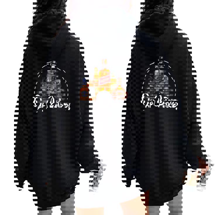 モルトウイスキー、 Malt Whiskey 面白いウイスキーパロディー レディース オーバーサイズ パーカー バックプリント