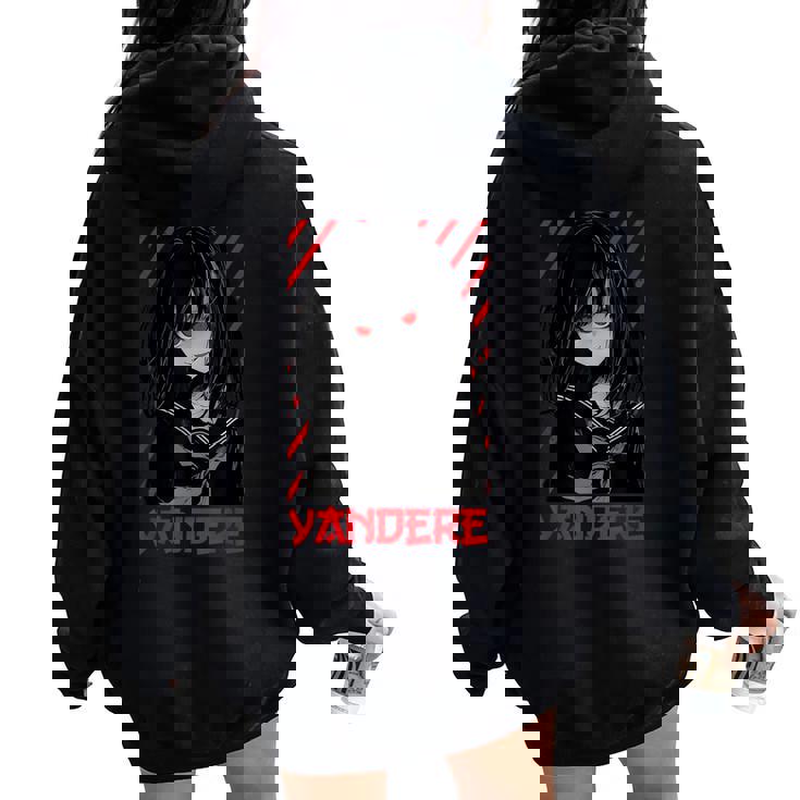 ヤンデレ アニメ 女の子 かわいい エモ ゴス オタク アニメ マンガ好き レディース オーバーサイズ パーカー バックプリント