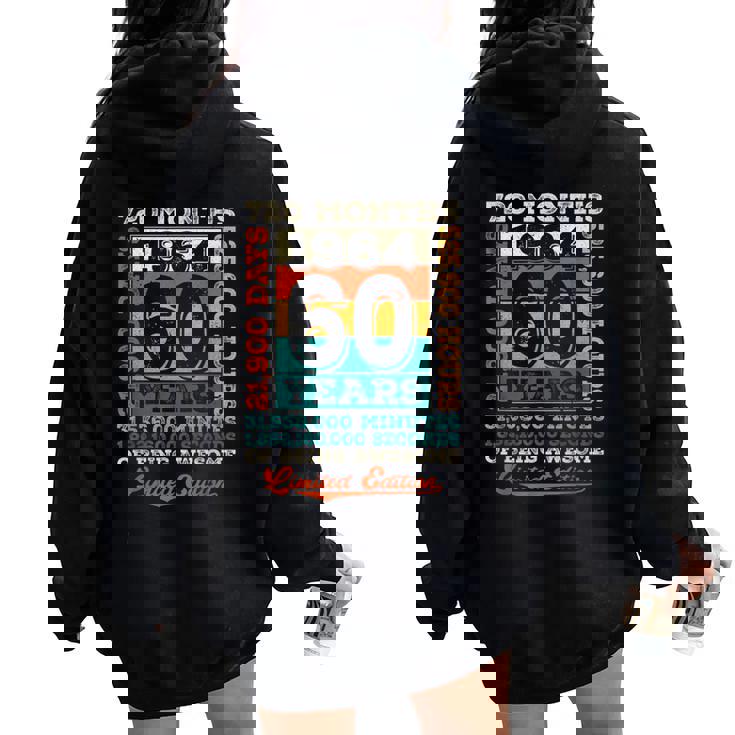 ヴィンテージ 1964 ギフト 男性 女性 長寿祝い 1964年生まれ 還暦祝い ユニークな誕生日プレゼント レディース オーバーサイズ パーカー バックプリント