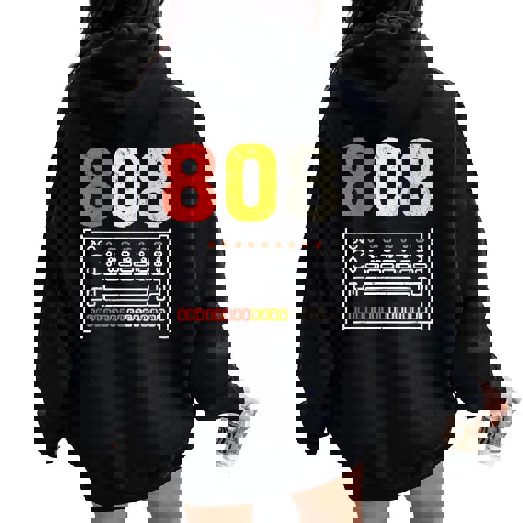 ヴィンテージ 808 ローランド ドラムマシン ギフト 男性 女性 ドラムに レディース オーバーサイズ パーカー バックプリント