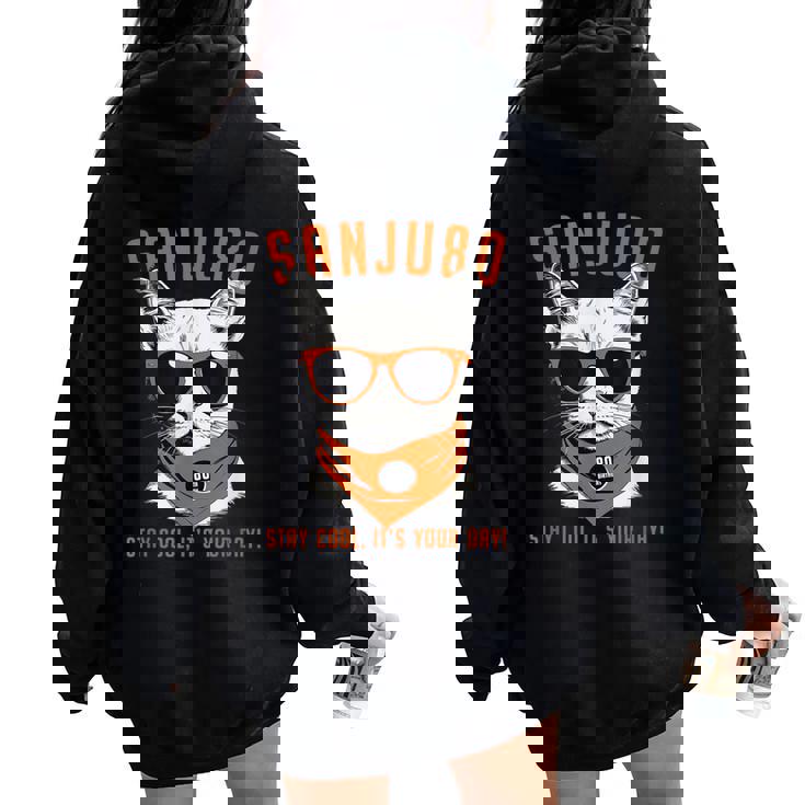 傘寿祝い ねこ サングラス 父 男性 女性 母 猫好き 傘寿 お祝い 80歳 おもしろ おもろい かっこいい レディース オーバーサイズ パーカー バックプリント