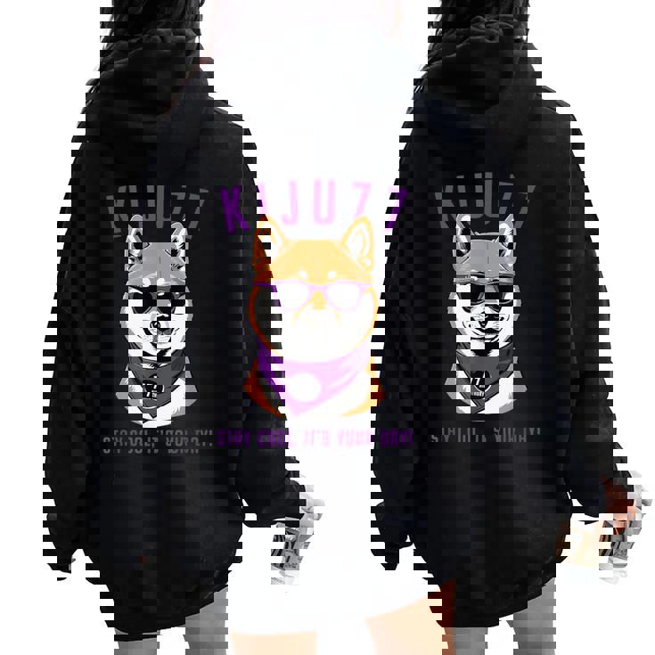 喜寿祝い 犬 柴犬 サングラス 父 男性 女性 母 犬好き 喜寿 お祝い 77歳 おもしろ おもろい レディース オーバーサイズ パーカー バックプリント