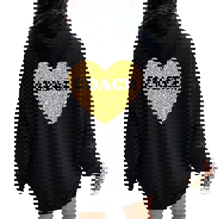 女性用および男性用コーチハートスポーツコーチ レディース オーバーサイズ パーカー バックプリント