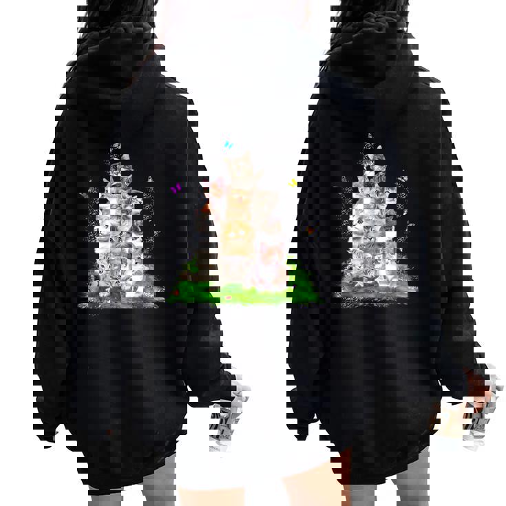 子猫好き 猫好き かわいい猫 レディース かわいい 子猫 男性 女性 レディース オーバーサイズ パーカー バックプリント