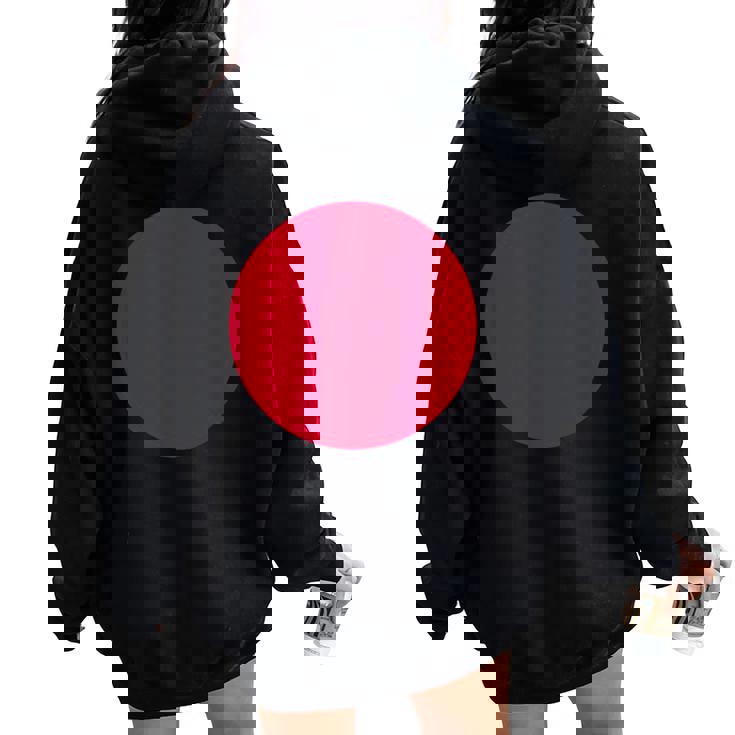 日の丸 Hinomaru 日本の国旗 レディース オーバーサイズ パーカー バックプリント