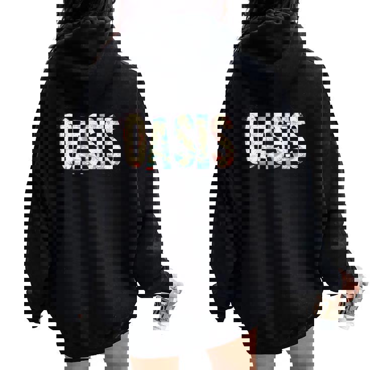 男性と女性のための素敵なオアシスステートメント。 長袖tシャツ レディース オーバーサイズ パーカー バックプリント