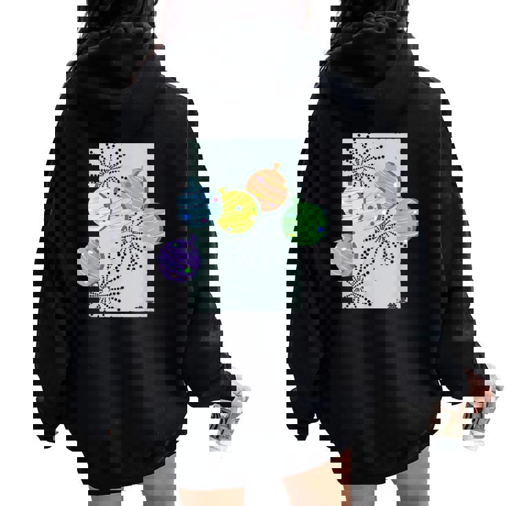 盛夏ー祭りの夜ー ヨーヨー 水風船 花火 祭り 夏 暑い 夜 レトロ 和柄 メンズ レディース キッズ レディース オーバーサイズ パーカー バックプリント