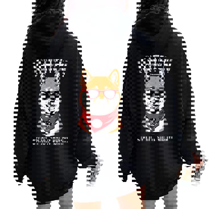 還暦祝い 犬 柴犬 サングラス 父 男性 女性 母 犬好き 還暦 お祝い 60歳 おもしろ おもろい レディース オーバーサイズ パーカー バックプリント