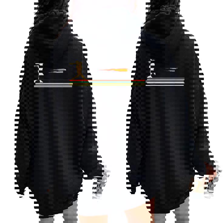 野球選手 娘 面白い ソフトボール バット 女の子 レディース オーバーサイズ パーカー バックプリント