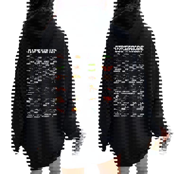 面白い昆虫学 虫虫好き 男性 女性 男の子 女の子 子供 レディース オーバーサイズ パーカー バックプリント