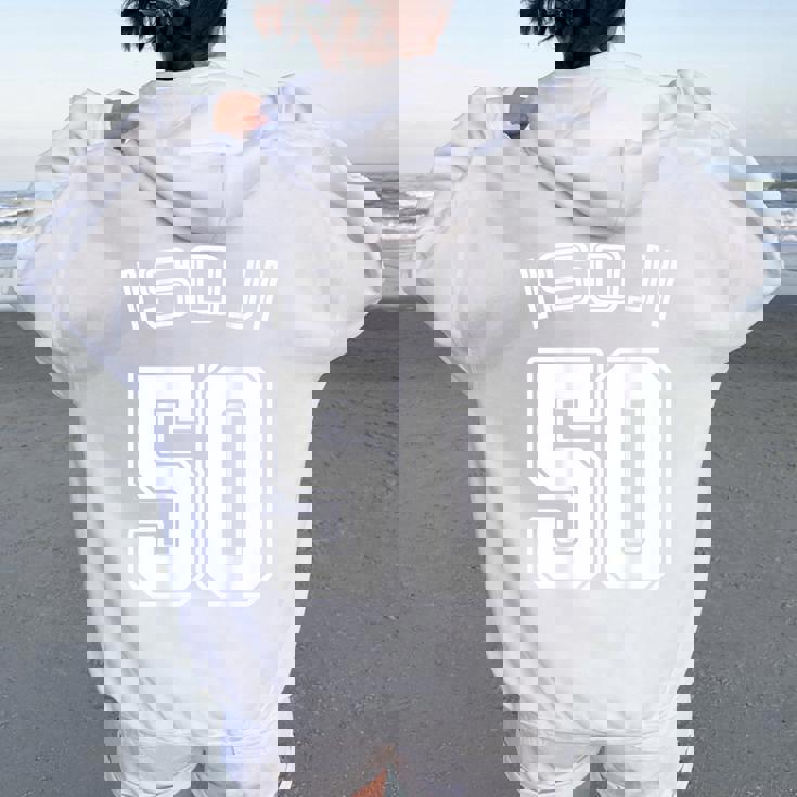 50 歳 誕生日 五十路 祝い 50歳 50才 お祝い 男性 女性 アラフィフ 父 母 バックプリント レディース オーバーサイズ パーカー バックプリント