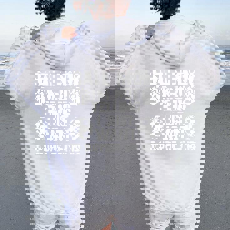 Ball Mom I'm Not Yelling バスケットボール 長袖tシャツ レディース オーバーサイズ パーカー バックプリント