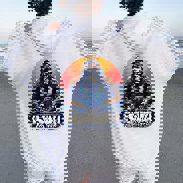 Bassquatch – Groovyasquatch Djデザイン 音楽愛好家向け レディース オーバーサイズ パーカー バックプリント