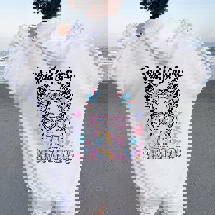 Bruh It's My 7Th Birthday レトロ キッズ 7歳 誕生日 女の子 長袖tシャツ レディース オーバーサイズ パーカー バックプリント