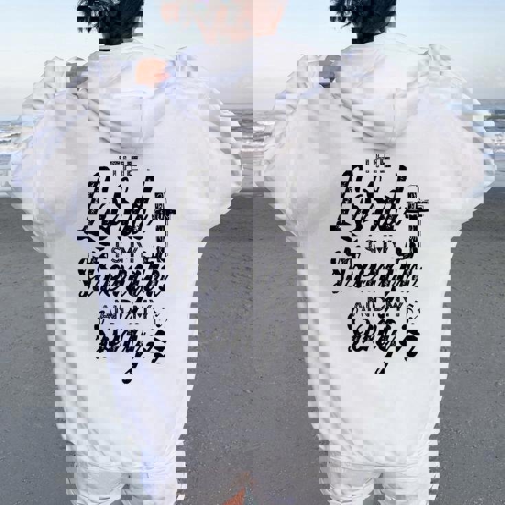 Christian The Lord Myong Mytrength レディース オーバーサイズ パーカー バックプリント