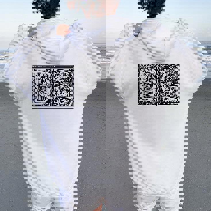 Dg Initials D G Nameurname Onomastics Onomatology レディース オーバーサイズ パーカー バックプリント