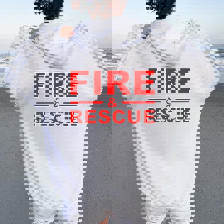 Fire Rescue 消防士 消防士 キッズ 若者 大人 男の子 女の子 レディース オーバーサイズ パーカー バックプリント