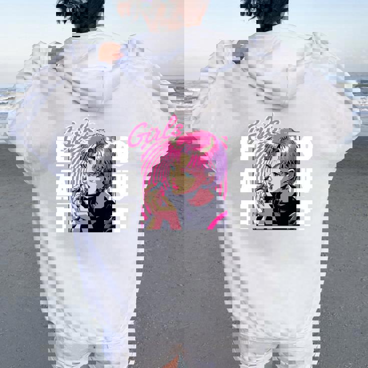 Girls Eat Out 面白いレトロデザイン 長袖tシャツ レディース オーバーサイズ パーカー バックプリント