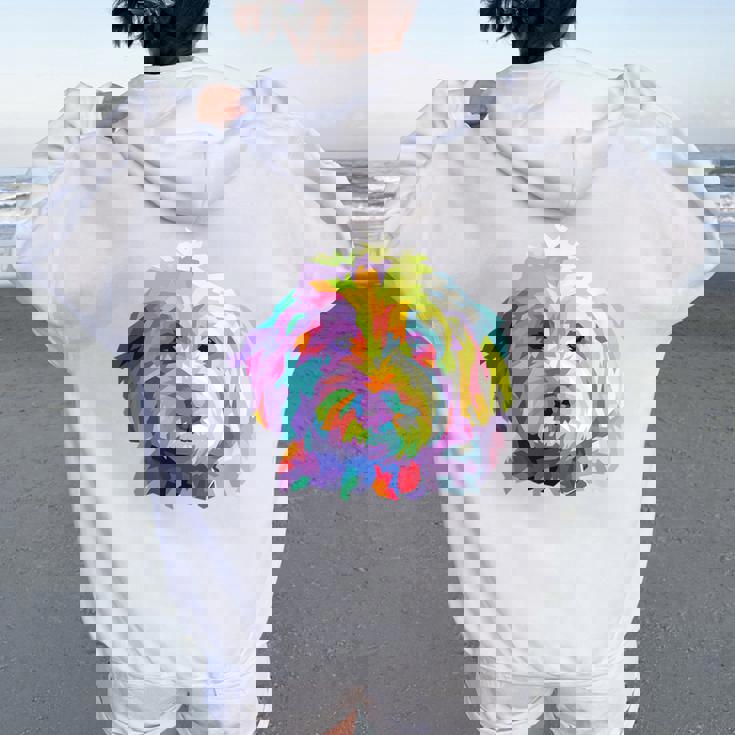 Goldendoodle ギフト ラブラドゥードル Cockapoo Mom カラフル ポップアート レディース オーバーサイズ パーカー バックプリント