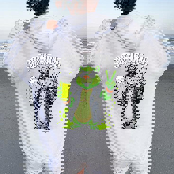 Groovy Polska Piwo Bobr Meme Bóbr Bober Kurwa Yes Pierdole 長袖tシャツ レディース オーバーサイズ パーカー バックプリント