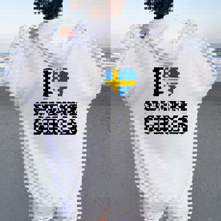 I Lovewedish Girls レディース オーバーサイズ パーカー バックプリント