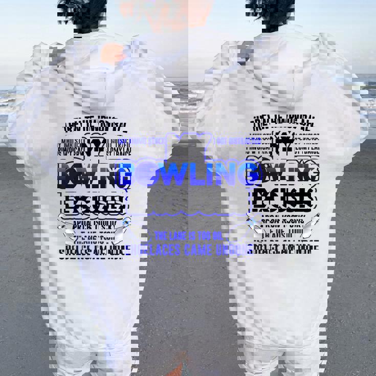 My Bowling 言い訳 おもしろボーリングギフト レディース オーバーサイズ パーカー バックプリント